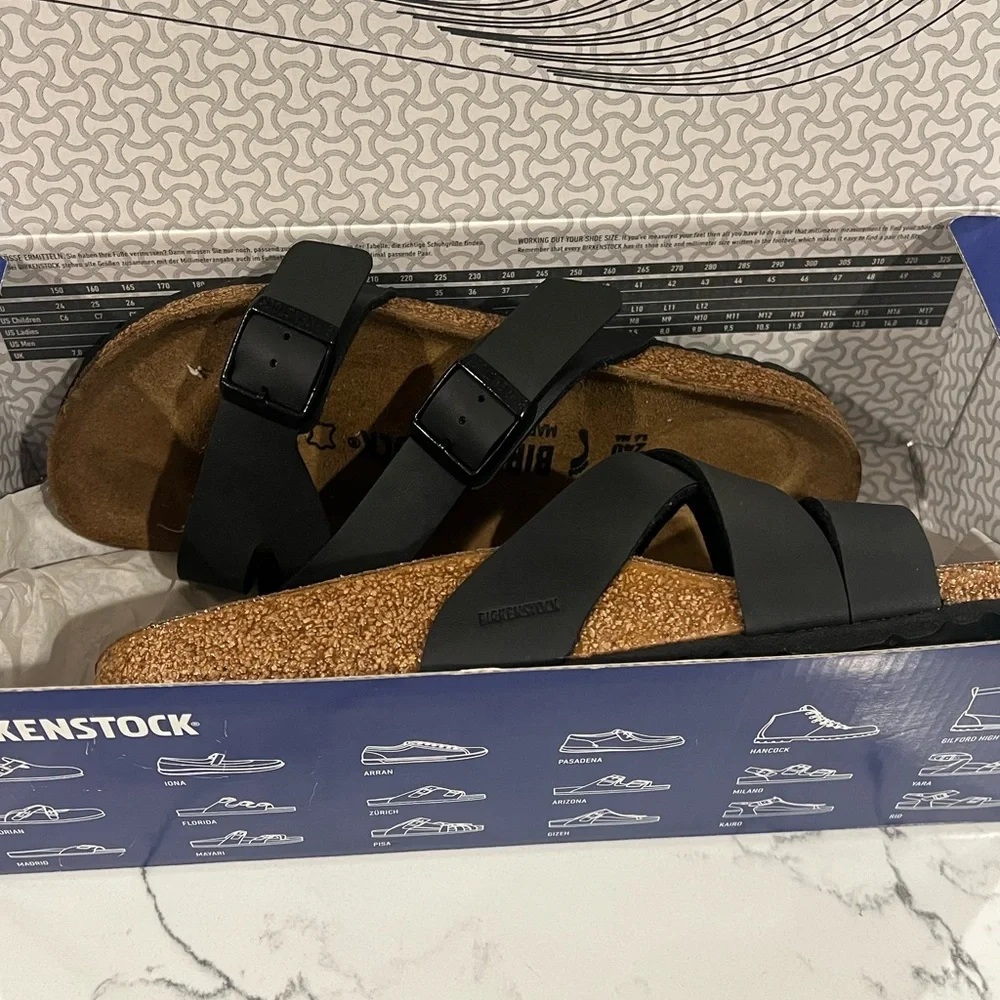 Brand new Birkenstock black sandals for sale. New in box. - Picture 4 of 6
